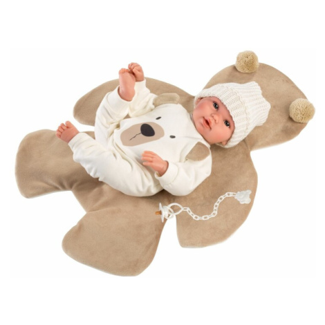 LLORENS - 63645 NEW BORN - realistická panenka miminko se zvuky a měkkým látkovým tělem - 36