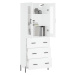 vidaXL Skříň highboard bílá 69,5 x 34 x 180 cm kompozitní dřevo