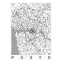 Mapa Porto, Hubert Roguski, 30 × 40 cm