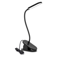 B.V.  - LED Stmívatelná stolní lampa s klipem LED/2,5W/5V černá