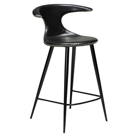 Černá barová židle z imitace kůže DAN–FORM Denmark Flair, výška 90 cm ​​​​​DAN-FORM Denmark