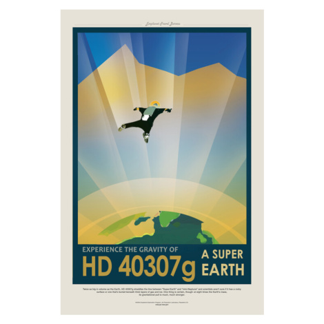 Obrazová reprodukce HD 40307g (Planet & Moon Poster) - Space Series (NASA), 26.7 × 40 cm