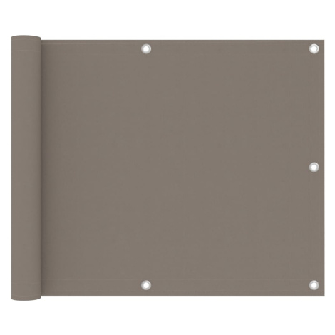 vidaXL Balkónová zástěna taupe 75 x 400 cm oxfordská látka