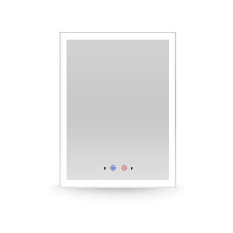 Nemlžící koupelnové zrcadlo s LED osvětlením na výšku 80×60 cm KZ2 Bezdoteku