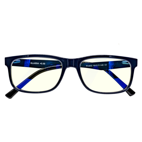 Glassa Brýle na počítač PCG02 D2,5 černá/modrá