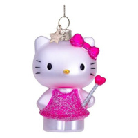 Vánoční ozdoba Hello Kitty s hůlkou 9 cm