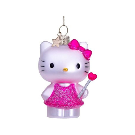 Vánoční ozdoba Hello Kitty s hůlkou 9 cm LAALU