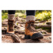 Fotografie Leather hiking boots walking on mountain trail, Zbynek Pospisil, 40 × 26.7 cm