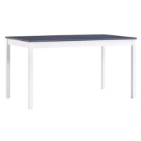 Jídelní stůl bílo-šedý 140x70x73 cm borové dřevo
