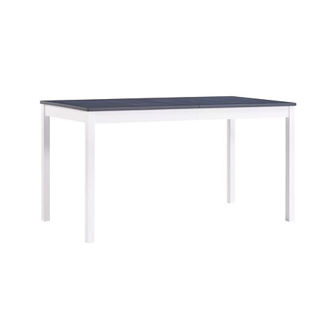 Jídelní stůl bílo-šedý 140x70x73 cm borové dřevo SHUMEE