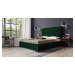 Eka Čalouněná postel Berry - Riviera 90x200 cm Barva látky Riviera: Zelená (38), Úložný prostor: