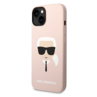 Pouzdro Karl Lagerfeld Liquid Silicone Karl Head zadní kryt pro Apple iPhone 14 PLUS Pink