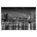 Fotografie BROOKLYN BRIDGE Nightly Impressions | Monochrome, Melanie Viola, 40 × 26.7 cm