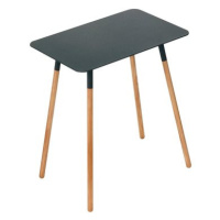 Yamazaki Odkládací stolek Plain 3508, kov/dřevo, černý
