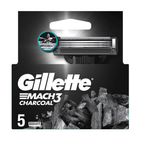 Gillette Mach3 Charcoal Náhradní holicí hlavice pro muže 5 ks
