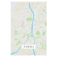 Mapa Parma color, (26.7 x 40 cm)