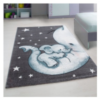 ELIS DESIGN Dětský koberec - Slůně na chobotu barva: šedá x modrá, rozměr: 120x170