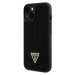 Guess Rhinestones Triangle Metal Logo Kryt pro iPhone 15 černý