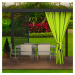 Krásné letní limetkově zelené závěsy do zahradního altánku 155x240 cm