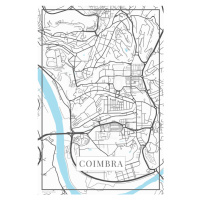 Mapa Coimbra white, 26.7x40 cm