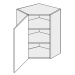ArtExt Kuchyňská skříňka horní rohová SILVER | W10 60 Barva korpusu: Grey