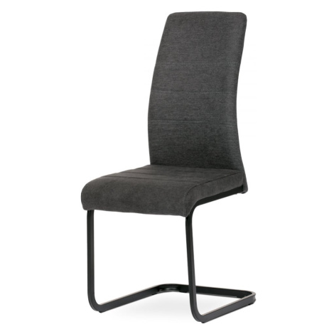 Jídelní židle JEREMY — kov, látka, více barev Tmavě šedá