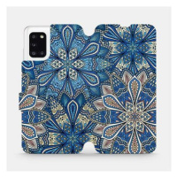 Flipové pouzdro na mobil Samsung Galaxy A31 - V108P Modré mandala květy