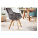 LuxD Designová otočná židle Gaura šedý samet