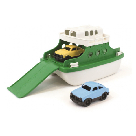 Green Toys Trajekt s auty zeleno bílý