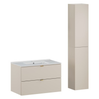 Comad Koupelnová sestava Dalia Cashmere se zápustným umyvadlem a skříňkami 80 cm kašmírová