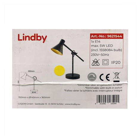 Lindby Lindby - LED Stmívatelná stolní lampa ZERA 1xE14/5W/230V