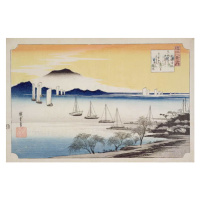 Obrazová reprodukce Returning Sails at Yabase,, Ando or Utagawa Hiroshige, 40x26.7 cm