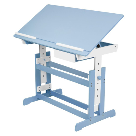 tectake 400926 psací stůl výškově nastavitelný 109x55x63-94 cm - modrá - modrá