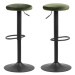 Dkton Moderní barová židle Nenna černá-lesní zelená