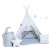 ELIS DESIGN Set teepee stan Cik cak bílý varianta: luxury