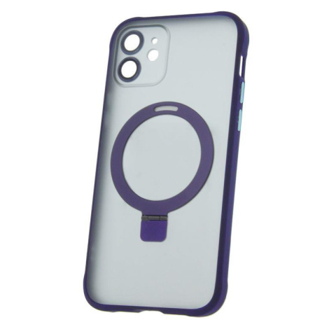 Silikonové TPU pouzdro Mag Ring pro Apple iPhone 12, fialová