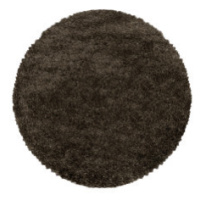 Ayyildiz koberce Kusový koberec Fluffy Shaggy 3500 brown kruh - 160x160 (průměr) kruh cm