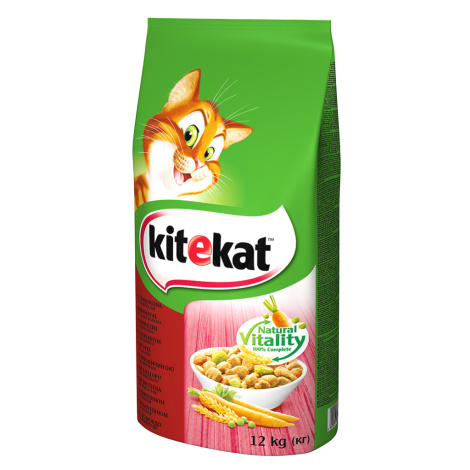 Kitekat Adult granule hovězí se zeleninou - 12 kg