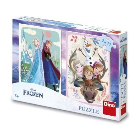 Puzzle Frozen - Anna a Elsa 2x77 dílků - Dino