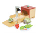 Dřevěný domeček pro želvy Tortoise Pet Set Tender Leaf Toys s 2 figurkami a doplňky