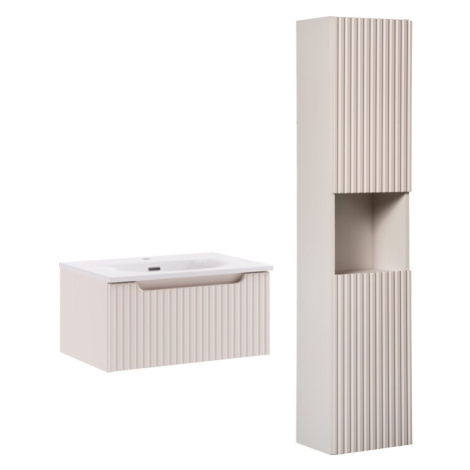 Comad Koupelnová sestava Nova Cashmere Sky II se zápustným umyvadlem a skříňkami 60 cm kašmírová