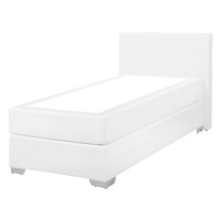 BELIANI postel PRESIDENT 90 × 200 cm, eko kůže, bílá