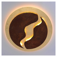 Paul Neuhaus Stropní světlo Nevis, kulaté, 50 cm, hnědo-zlaté