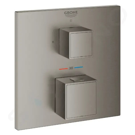 GROHE Grohtherm Cube Termostatická sprchová baterie pod omítku, kartáčovaný Hard Graphite 24153A