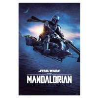 Plakát, Obraz - Star Wars: The Mandalorian - Speeder Bike 2, (61 x 91.5 cm)