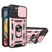 Hybrid Armor Camshield silikonové pouzdro s kovovým kroužkem na iPhone 15 6.1" Pink