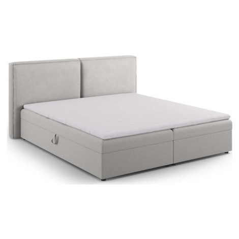 Světle šedá boxspring postel s úložným prostorem 160x200 cm Arendal – Cosmopolitan Design