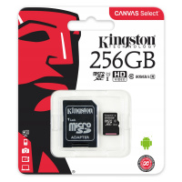 Kingston microSD Class 10 256GB karta adaptér