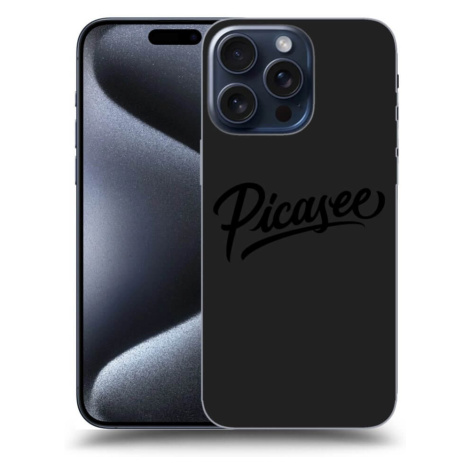 Silikonový černý obal pro Apple iPhone 15 Pro Max - Picasee - black