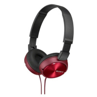 Sluchátka přes hlavu Sony MDR-ZX310R, červená